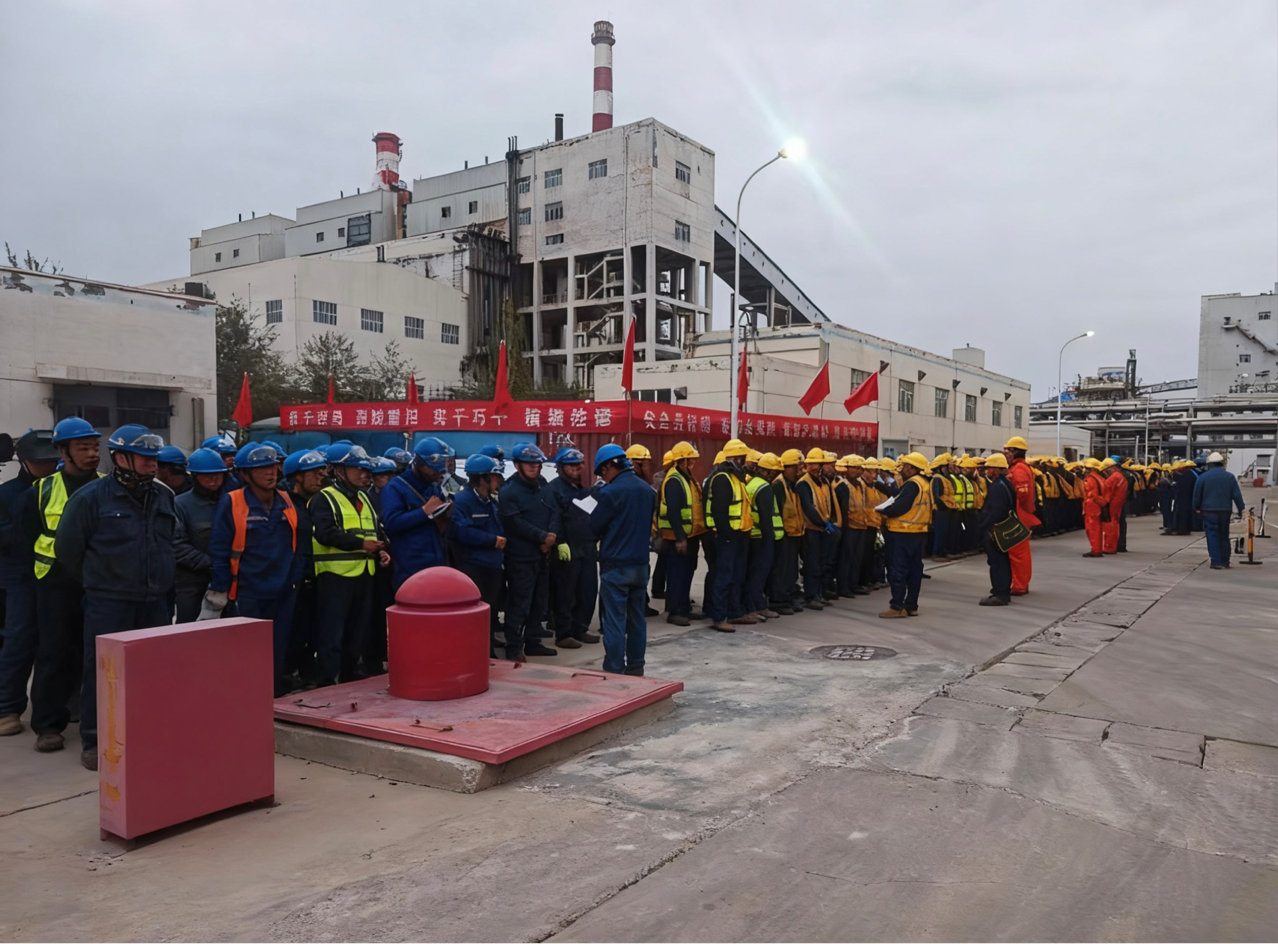 最大晨會！弘旭公司和寧大修項(xiàng)目部組織安全晨會(圖2)